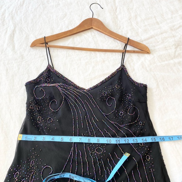 Jora Collection Silk Beaded Spaghetti Strap Formal Dress - Picture 8 of 16